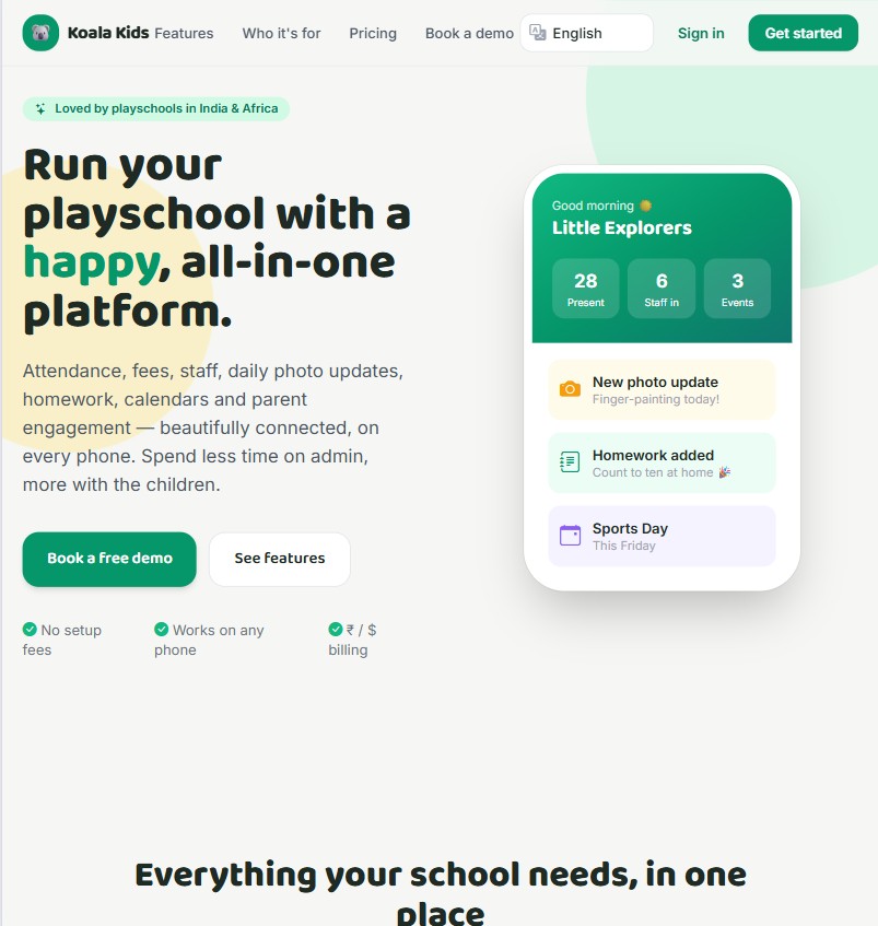Koala Kids website — built by Alamu Prosper